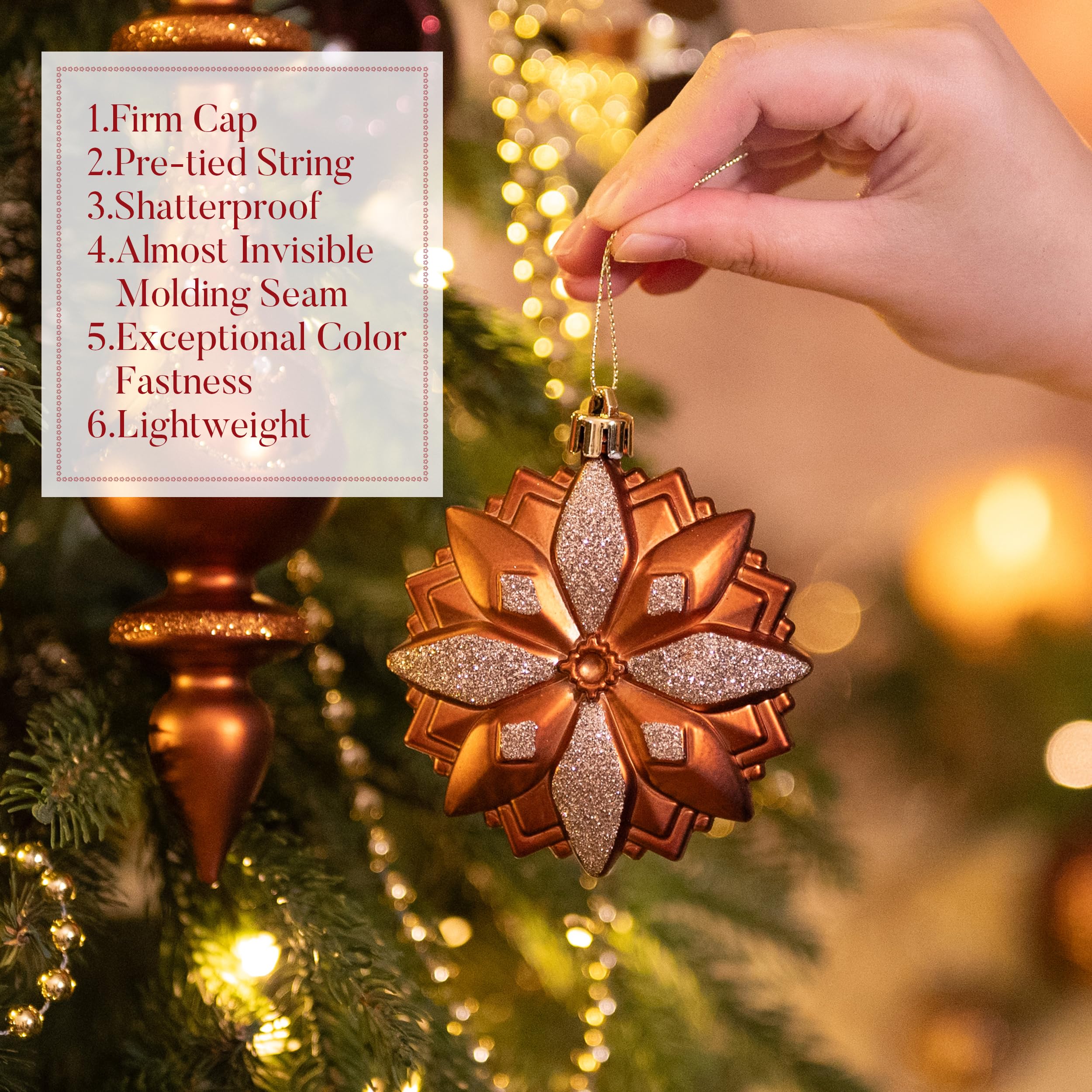 Amazon.com: Valery Madelyn Christmas Tree Ornaments Set, 90ct